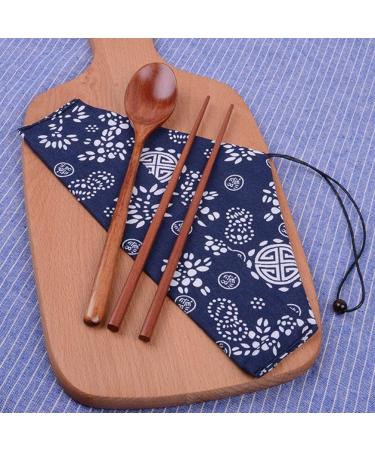 Coffee Spoon Kit Portable Wood Tableware Set Eco-Friendly Wood Tableware Tableware Set for Outdoor Travel Kitchen Office Use Home Use - Buy Online on GoSupps.com