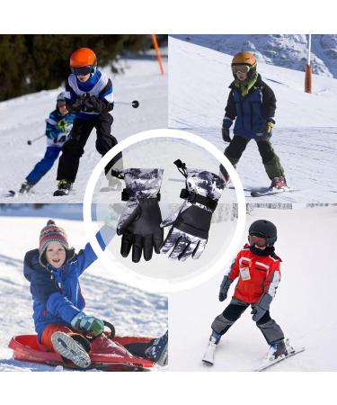 Azarxis Warm Thermal Ski Gloves for Kids - Windproof Winter Gloves for Boys & Girls (Age 9-13) - Hellblau S - Buy Online on GoSupps.com