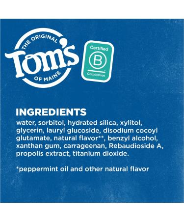 Tom's of Maine Botanically Bright Peppermint Toothpaste 4.7oz 3-Pack - Fluoride-Free, SLS-Free - Buy Online on GoSupps.com