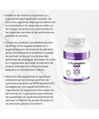 INSPORT Nutrition - L-Tryptophan 500mg per capsule - 90 vegan capsules - High dosed - Essential amino acid - 3 months reserve - Buy Online on GoSupps.com