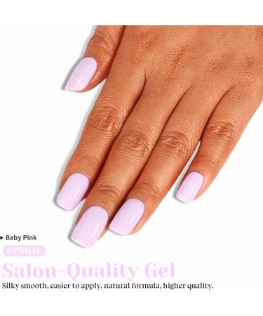 TUTUYU Baby Pink Gel Nail Polish 0.51 Fl Oz Soak Off UV Gel Polish for Nail Art DIY Manicure at Home GP0041 GP0041-Baby Pink - Buy Online on GoSupps.com