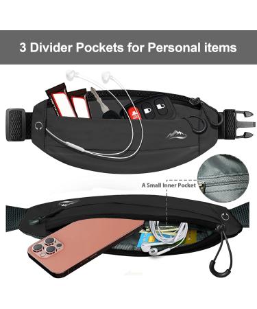 Reflective Running Belt with Phone Holder - Black | UPTARD Running Fanny Pack for Men and Women - Buy Online on GoSupps.com