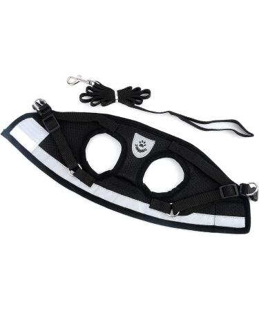 Ranphy Cat Dishes & Leash Set - Break-Proof Reflective Chest Harness for Small & Adult Cats - Soft Fabric Black Size L (Chest 44 cm) - Buy Online on GoSupps.com