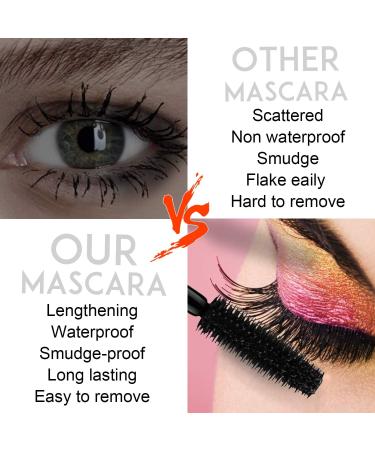 NICEMOVIC 4D Silk Fiber Eyelash Dye Mascara Waterproof Black Natural Long Eyelashes False Eyelashes Ink for Long Lasting Eye Makeup - Buy Online on GoSupps.com