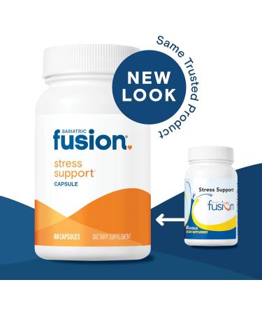 Bariatric Fusion Stress Support* | Vegan Supplement with Magnesium and Ashwagandha | Daily Vitamin for Women and Men | Gluten Dairy and Soy Free | Non-GMO | 60 Capsules - Buy Online on GoSupps.com