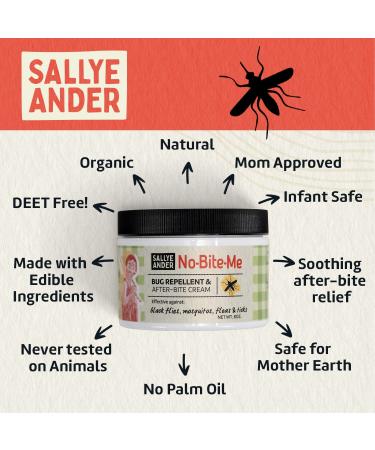 SallyeAnder No Bite Me Bug Repellent 8 oz Jar - Natural Insect Repellent for Outdoor Protection - Buy Online on GoSupps.com
