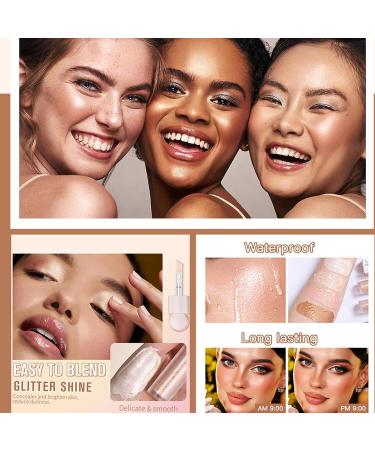 Rose Gold Liquid Highlighter Contour Makeup Stick - Waterproof Illuminator for Face & Body - Buy Online on GoSupps.com