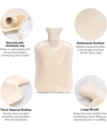 OliviaLiving Hot Water Bag Hot Water Bottle 2 Liter Heat Up and Refreezable Hot Cold Pack with Knit Cover for Pain Relief Hot Cold Therapy Cartoon Owl (Pink) - Buy Online on GoSupps.com