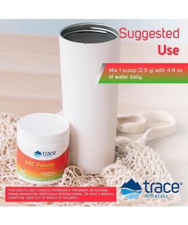Trace Minerals NAC Powder - 600mg Amino Acids for Immune System & Organ Support - Watermelon Flavor | 30 Servings - Buy Online on GoSupps.com