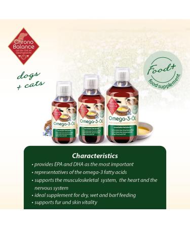 ChronoBalance Omega-3 Flaxseed and Salmon Oil for Dogs Natural Food Supplement Nourishes Skin and Coat and Supports the Immune System with Measuring Cap (100 ML) - Buy Online on GoSupps.com