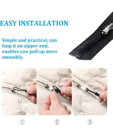 CoolTy 30-Piece Zipper Pendant Set - EDC Zipper Replacement for Backpacks Jackets Wallets & Handbags (Black) - International Shipping - Buy Online on GoSupps.com