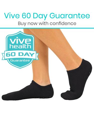 Vive Gel Socks (2 Pair) - Moisturizing Treatment for Dry Cracked Feet - Infused with Essential Oils & Vitamins - Moisture Wicking for Men & Women - Large Size for Soft, Smooth Feet - Buy Online on GoSupps.com