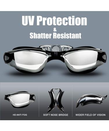 Vorshape Swim Goggles Pack of 2 - No Leaking Adult Men Women Youth Aqua | Bright Silver - Buy Online on GoSupps.com