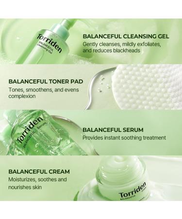 Torriden BALANCEFUL Cica Trial Kit | Vegan Gotu Kola Skincare 4-Step Regimen | Hypoallergenic Korean Skincare for All Skin Types - Buy Online on GoSupps.com