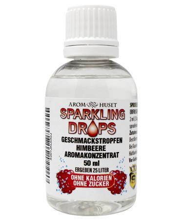 Raspberry concentrate drops |1 bottle 50 ml results in 25 liters |Highly concentrated aroma without sugar |For water bubblers |tingling |Finished drink |low in calories |without preservative substances