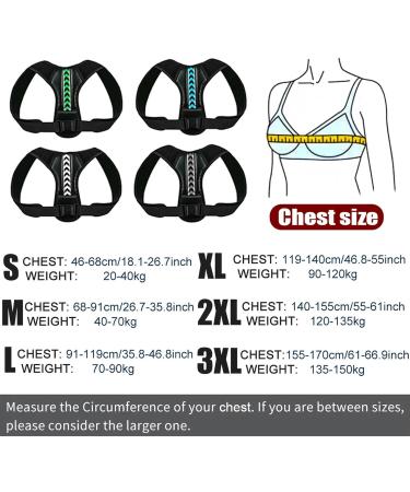 Back Posture Corrector Belt Adjustable Shoulder Neck Spine for Column Posture Correction for Women Men Straightener A - Black Grey XL - Buy Online on GoSupps.com