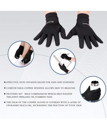 Buy Copper Compression Gloves for Arthritis Full Finger Breathable & Moisture-Wicking for Men & Women Small Size Availability - Buy Online on GoSupps.com