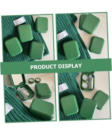 Solustre Contact Lens Container Set with Mirror Glitter Makeup & Travel Organizer Frosted Plastic Case for Lenses - Buy Online on GoSupps.com