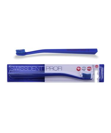 SWISSDENT PROFI COLOURS toothbrush soft-medium | Color blue& blue| Award-winning & patented toothbrush