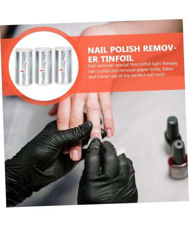Housoutil 3rolls Nail Foil Nail Wraps Tinfoil Manicure Tool Silver Foil Flakes Gold Flakes for Nail Removal Rads Nail Tinfoil Wipe Nail Transfer Foil Tin Foil Nail Polish Glass - Buy Online on GoSupps.com