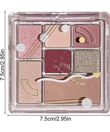 Natural Eyeshadow Palettes | 7 Colors Colorful Matte and Shimmer Pressed Eyeshadow - Matte Shimmer Pressed Eyeshadow Glitter Makeup Palette for Teens Beginners Travel Makeup Pochy No. 04 Temperament Purple Brown - Buy Online on GoSupps.com