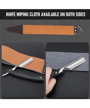 Stainless Steel Cut Throat Razor Kit with Leather Sharpener - Perfect Gift for Men - M&LD Straight Edge Razor Blades for Barber and Home Use - Buy Online on GoSupps.com