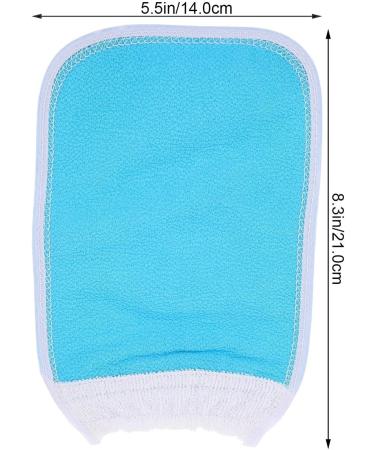 FOMIYES Exfoliating Bath Gloves and Mitts Set - Blue Turkish Towel for Body Scrubbing & Shower - 2pcs Kit for Kids & Adults - Buy Online on GoSupps.com