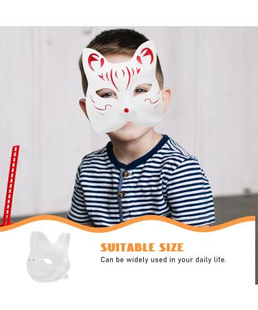 Cabilock Blank Fox Masks - Unpainted Masquerade & Cosplay Accessories | Paintable Tissue Opera Cat Masks for Halloween - Buy Online on GoSupps.com