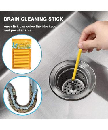 Drain Sticks Drain Unclogging - Drain Cleaner Sticks Drain Clog Remover - Useful Drain Cleaner Sticks for Sink Shower Toilet Kitchen Drains Sink Deodorizer for Lemon - Buy Online on GoSupps.com
