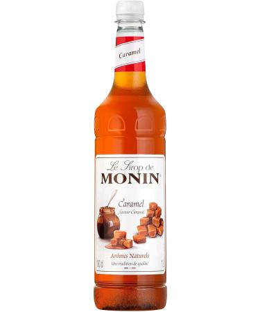 Monin Caramel Syrup 1L with Pump - Premium Quality Flavoring for Beverages - Buy Online on GoSupps.com