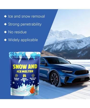 Windshield Ice Melter Agent - Fast Melting Liquid Winter Driving | 100g Transparent Formula with Quick Thaw Action Deicer Solution for Auto Trucks SUVs Vehicles Outdoor Camping Travel Safety - Buy Online on GoSupps.com