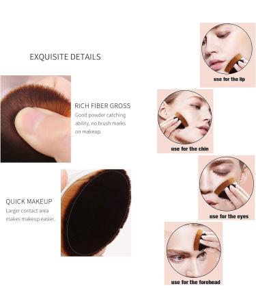 Foundation Makeup Brush Flat Top Kabuki Face Blush Brush Multifunctional for Blending Liquid Cream or Flawless Powder Cosmetics with Makeup Sponges (Pink) - Buy Online on GoSupps.com