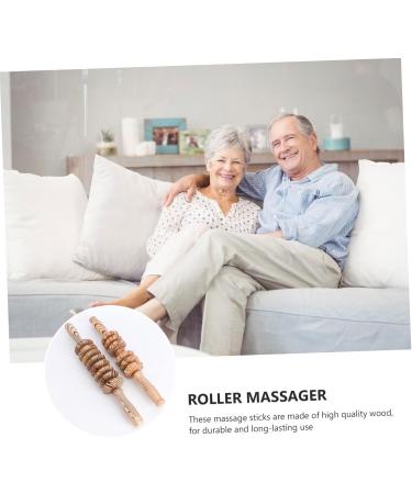 Beaupretty Wooden Massage Roller - Handheld Muscle Massager for Back & Body Relief | Eco-Friendly Wood Massage Device - Buy Online on GoSupps.com