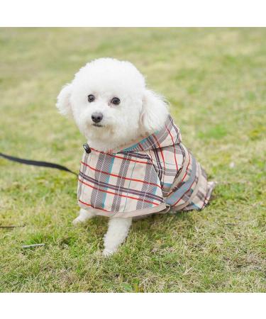 Dog Raincoat Hooded with Reflective Strip - Waterproof Jumpsuit for Small Dogs - Buy Online on GoSupps.com