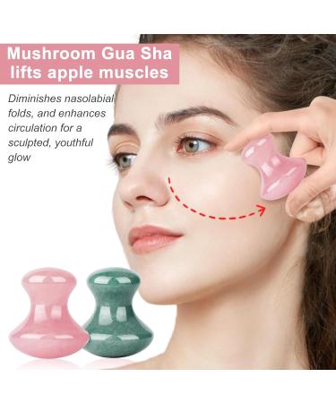 ideayard Gua sha Stone 2Pcs Jade Eye Massage Facial Tool Smooth Cute Shaped Scraping for Women SPA Lift Remove Wrinkles Skin Care Gift - Buy Online on GoSupps.com