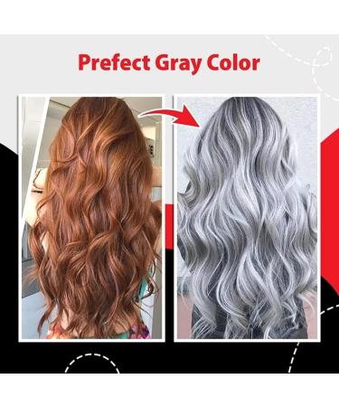 Silver Grey Natural Hair Colour Cream Unisex Hairstyle Temporary Colour DIY Fashion Permanent Light Grey - Buy Online on GoSupps.com