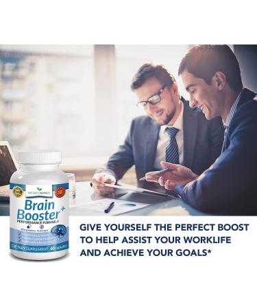 Advanced Brain Booster Supplements - Memory Focus & Clarity Vitamins with 40 Ingredients - Boost Energy & Enhance Brain Function - 60 Pills with DMAE for Nootropic Support - Buy Online on GoSupps.com