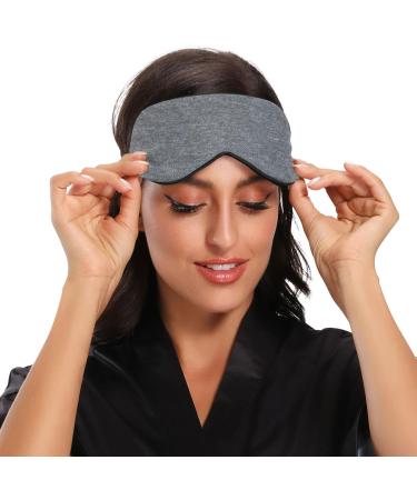 Haskirky Light Blocking Eye Mask for Deep Sleep - Breathable & Adjustable for Men and Women - Ideal for Travel, Yoga, and Meditation - Dark Grey - Buy Online on GoSupps.com