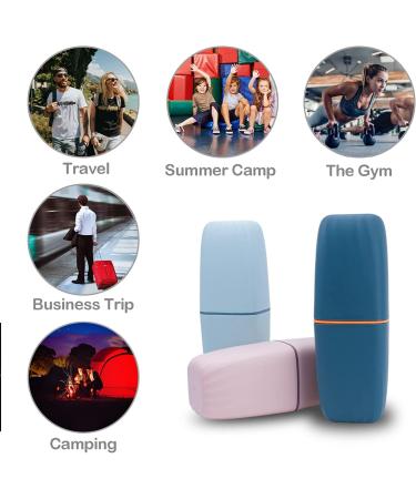 Portable Toothbrush Cup Holder with Cover - Pink, Ideal for Travel, Bathroom, School, Business Trips - Buy Online on GoSupps.com
