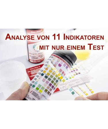 100 Pieces One+Step Urine Health Test - 11 Indicators Function Control & Reference Color Card - DUS-11 for Accurate Health Monitoring - Buy Online on GoSupps.com