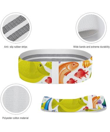 Shop Colorful Tropical Fish Resistance Bands | Non-Slip Booty & Leg Straps for Yoga Workouts & Physical Therapy - International Shipping Available - Buy Online on GoSupps.com