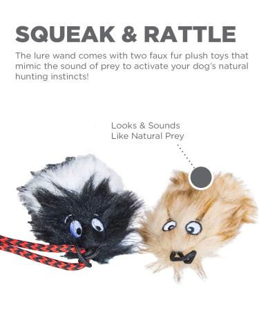 Outward Hound Blue Tail Teaser Wand - Interactive Dog Training Toy and Agility Kit - Buy Online on GoSupps.com
