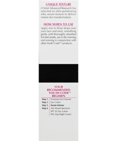 L'Oreal Paris Youth Code Serum Intense - Best Anti-Aging Serum for All Skin Types | 1 Fl Oz - Shop Now - Buy Online on GoSupps.com