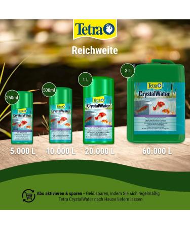 Tetra Pond CrystalWater - Water Clarifier for Garden Ponds | 250 ml Bottle for Crystal Clear Water - Buy Online on GoSupps.com