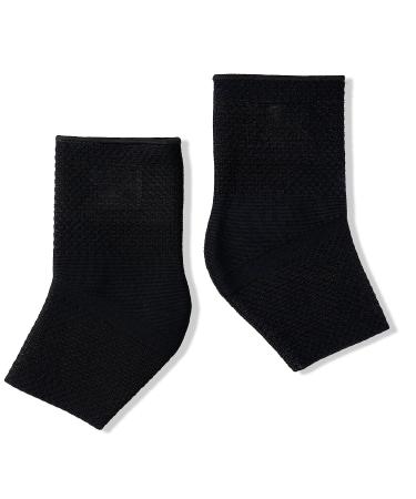 Cannon Sports Ankle Brace Compression Sleeve - Achilles Tendonitis & Plantar Fasciitis Relief Socks (Medium Black - Buy Online on GoSupps.com
