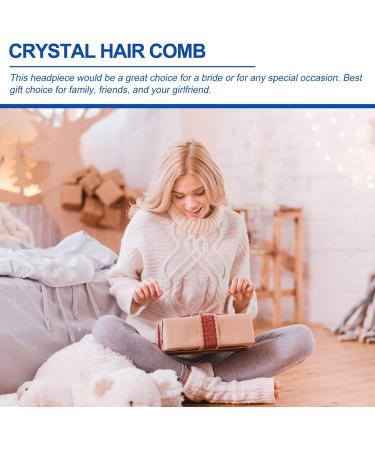 ibasenice Gold Artificial Flowers Crystal Ab Rhinestones Wedding Hair Comb Hair Combs for Women Accessories Wedding Hair Clips for Brides Wedding Comb Child Vintage White Gold Rhinestone - Buy Online on GoSupps.com