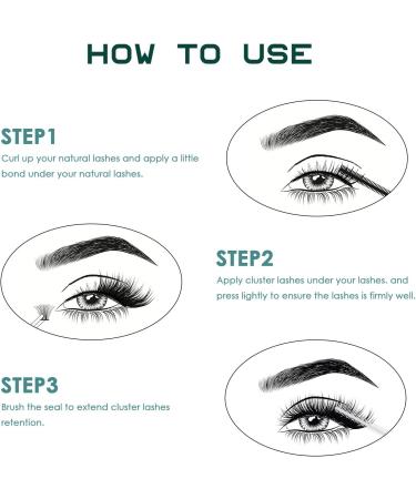SISILILY Lash Extension Kit - 120 Cluster DIY False Eyelashes with Bond, Seal, Glue, and Tweezers - C D Curl 10/12/14/15/16mm - Buy Online on GoSupps.com