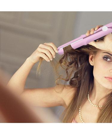 2-in-1 Mini Curling Wand & Hair Straightener - Portable Flat Iron for Short Hair | Perfect for Home & Travel | Stylish Pink - Buy Online on GoSupps.com
