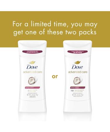 Dove Advanced Care Antiperspirant Deodorant Stick Caring Coconut for Helping Repair Skin Barrier After Shaving with 72-Hour Sweat & Odor Protection 2.6 oz 2.6 Fl Oz (Pack of 1) Coconut - Buy Online on GoSupps.com