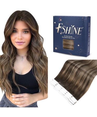 FSHINE BALAYAGE TAPE in real hair dark brown to medium brown 50 grams 40cm tape extensions real hair Remy tape in hair extension real hair balayage straight hair #2/6/2 3.tape #2/6/2 40cm - Buy Online on GoSupps.com